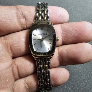 Armitron Gold/Silver Toned Women’s Quartz Watch 75/5195TT Working shows signs if